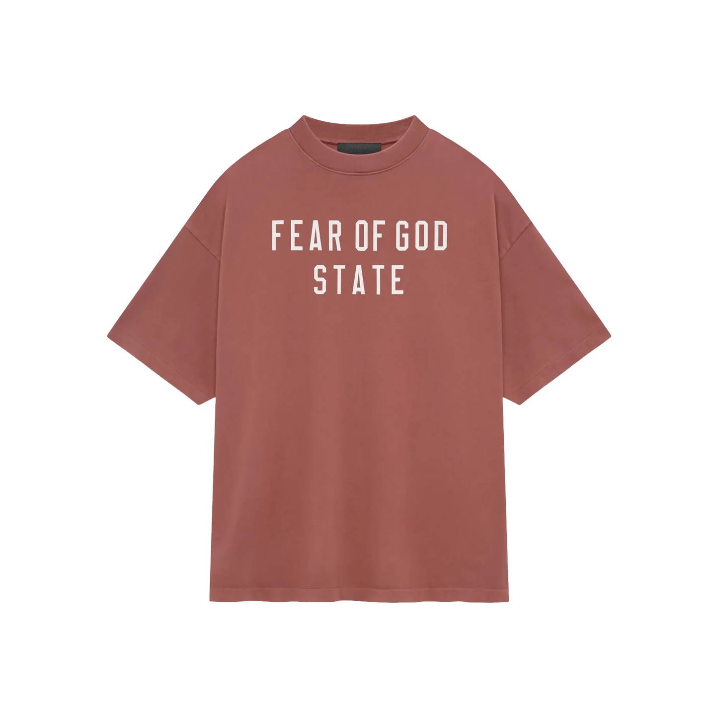 Fear of God Essentials Heavy Crewneck Tee Crimson FW24