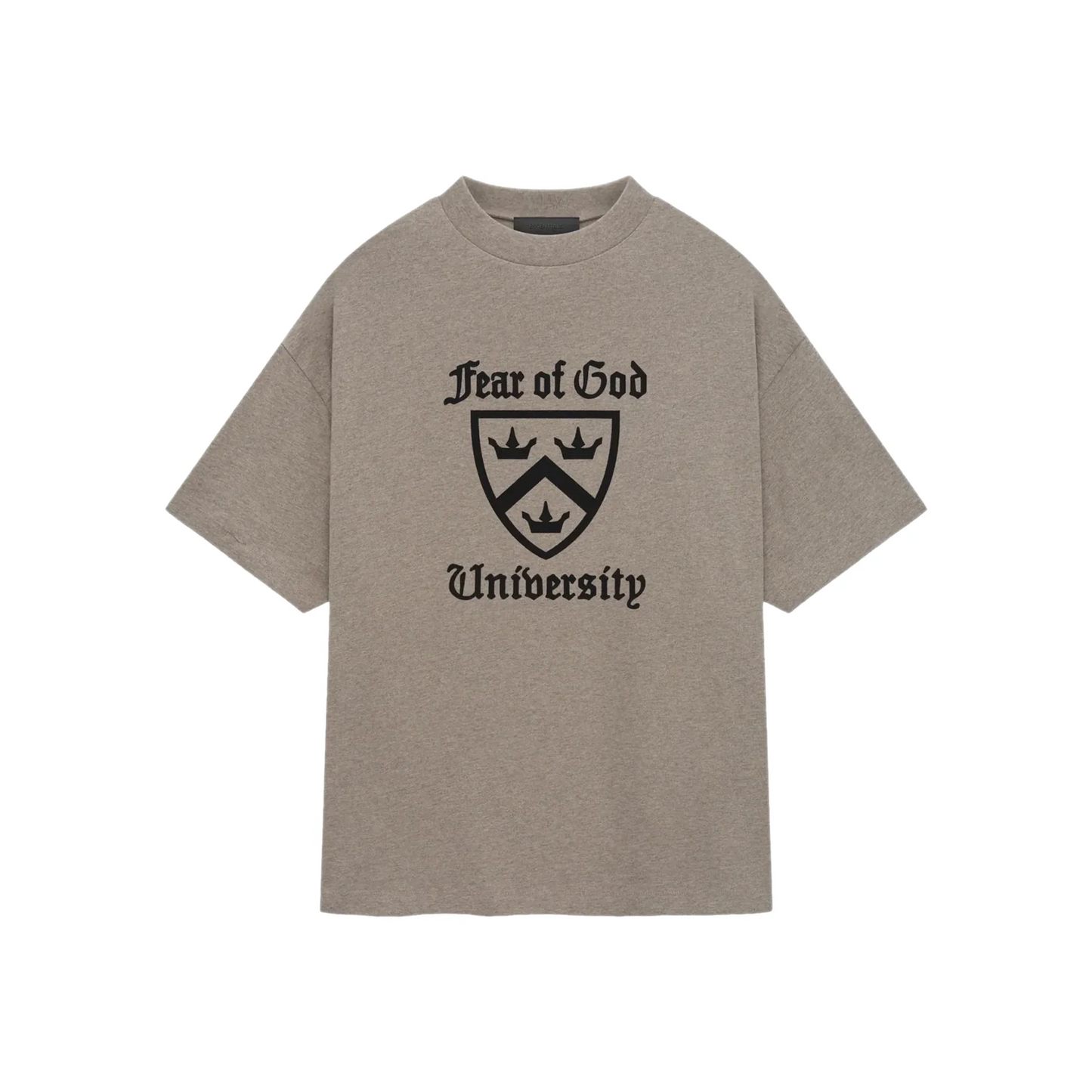 Fear of God Essentials University Logo Heavy Crewneck Tee Heather Grey FW24