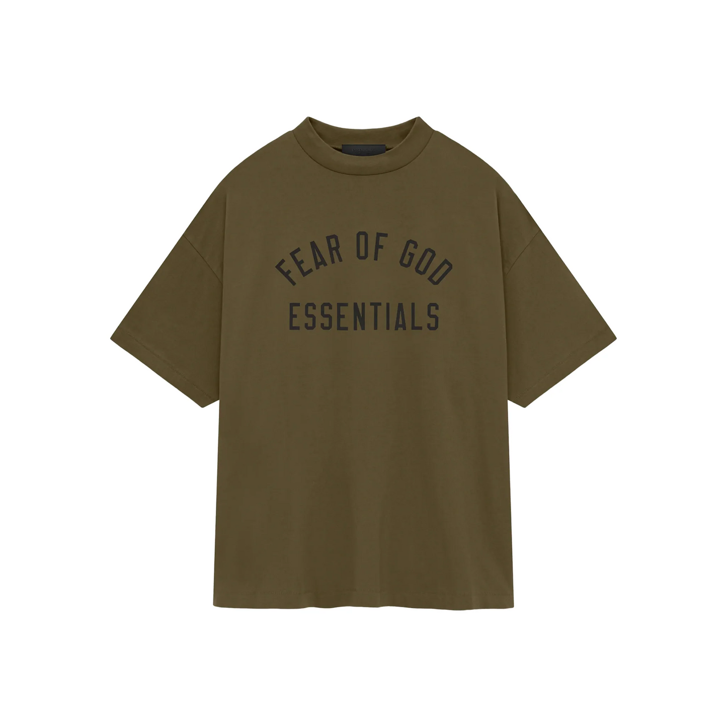 Fear of God Essentials Jersey Crewneck Tee Olive FW24