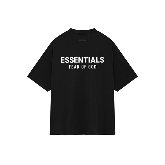 Fear of God Essentials Core Logo Jersey Crewneck Tee 'Black' (FW24)