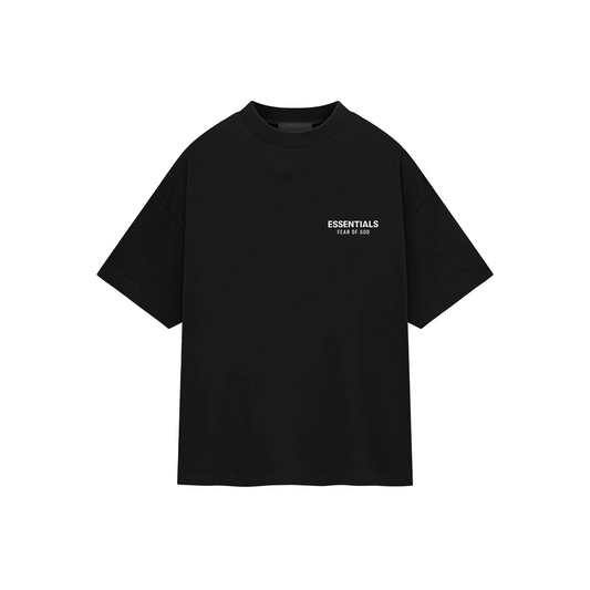 Fear of God Essentials Core Logo Jersey Crewneck Tee 'Black' (FW24)