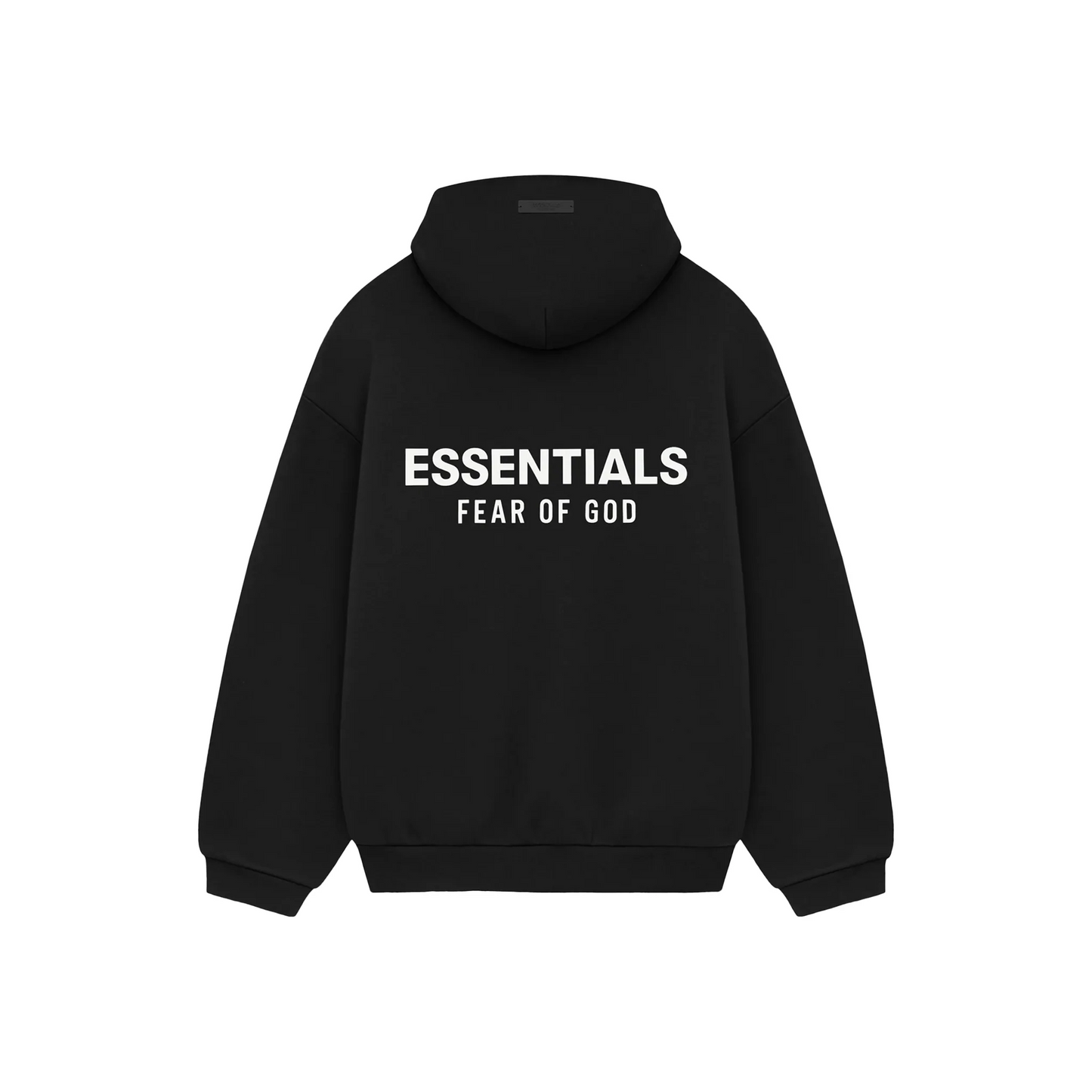 Fear of God Essentials Core Logo Fleece Hoodie Black FW24