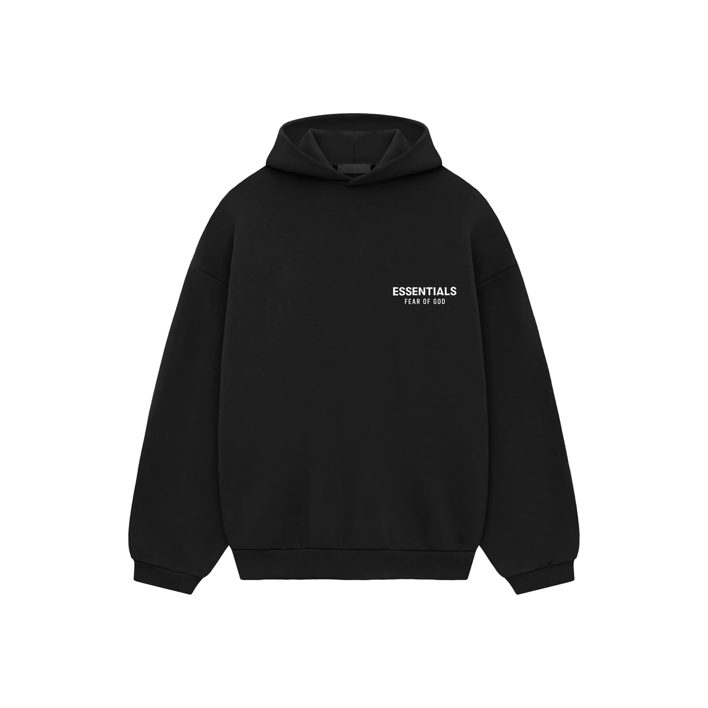 Fear of God Essentials Core Logo Fleece Hoodie Black FW24