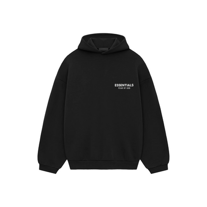 Fear of God Essentials Core Logo Fleece Hoodie Black FW24