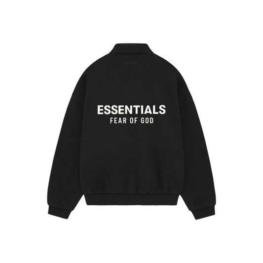 Fear of God Essentials Fleece Polo Black FW24