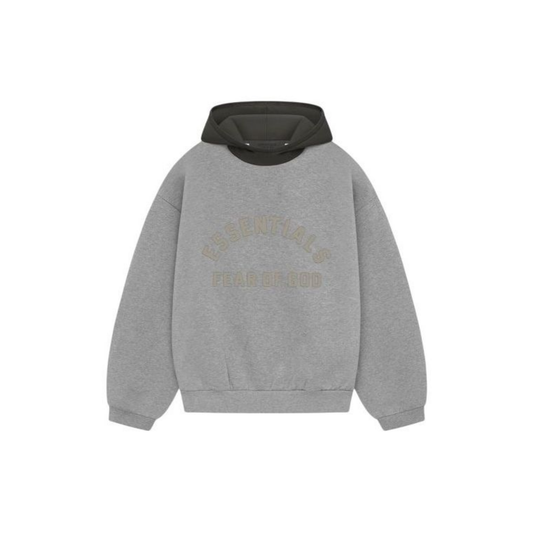 Fear of God Essentials Nylon Fleece Hoodie Dark Heather FW23