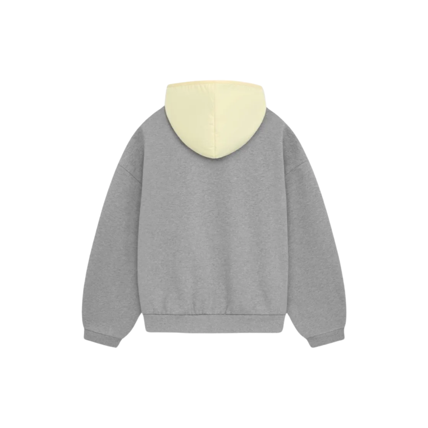 Fear of God Essentials Nylon Fleece Hoodie Dark Heather Oatmeal Garden Yellow SS24