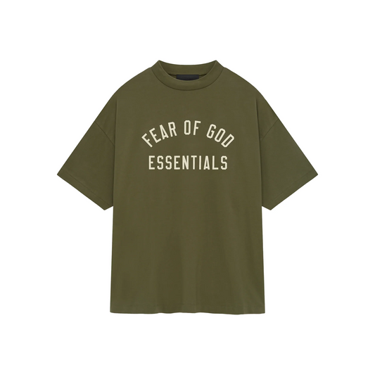Fear of God Essentials Jersey Crewneck Tee Military FW24