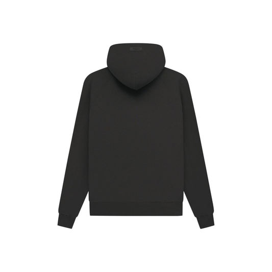 Fear of God Essentials Waffle Raglan Hoodie Off Black SS23