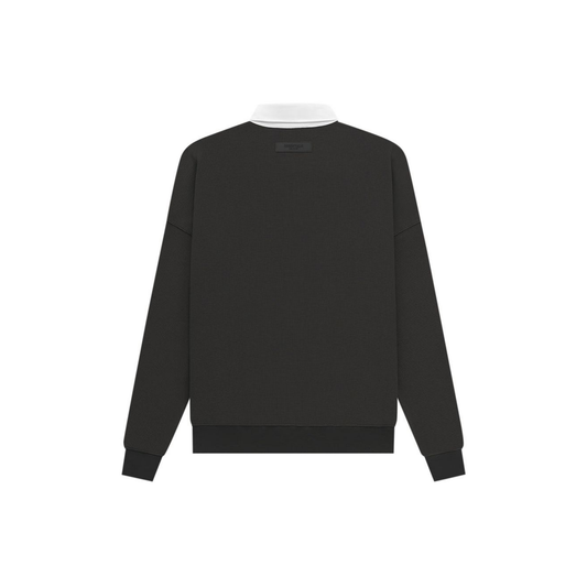 Fear of God Essentials Waffle Henley Rugby Off Black SS23